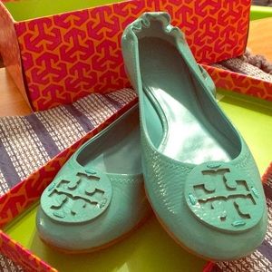 Tory Burch Reva Flats- Turquoise